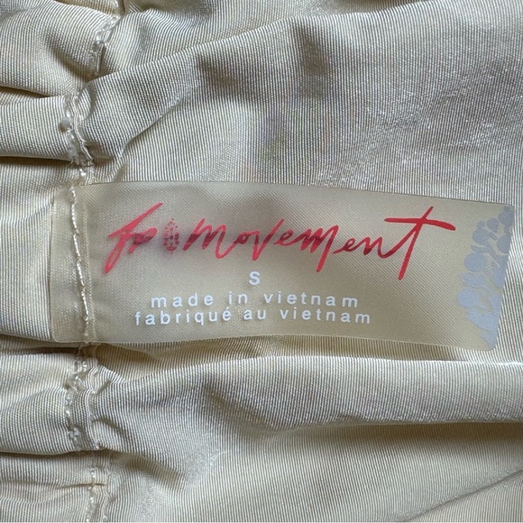 Free People FP Movement Hi Five Pants Cream and White Women’s Size Small - Picture 6 of 15